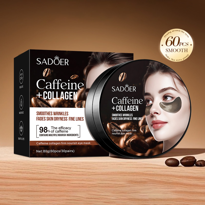 Sheet Mask Collagen - 60pcs SADOER 카페인 크리스탈 콜라겐 아이