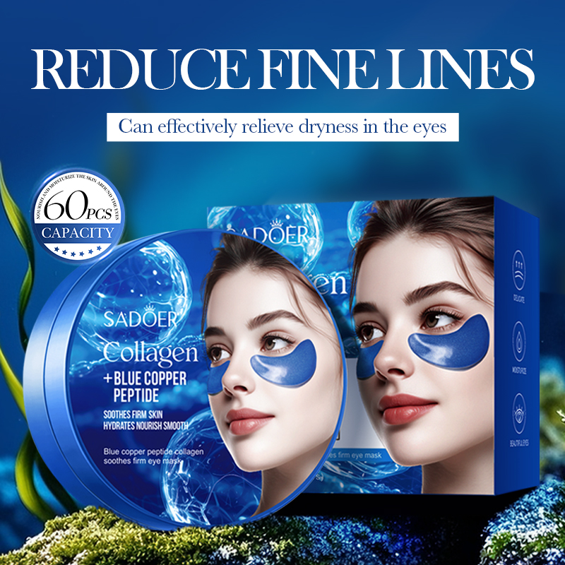 60pcs SADOER 카페인 크리스탈 콜라겐 아이 마 - Sheet Mask Collagen 리뷰 및 가격